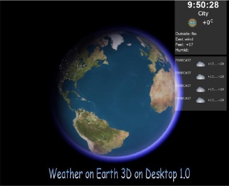 Weather on Earth 3D on Desktop 1.0