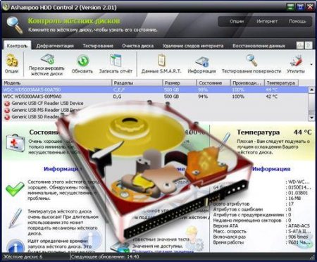 Ashampoo HDD Control v 2.01 Final + Rus + Portable