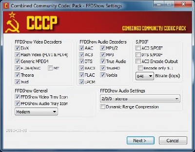 CCCP (Combined Community Codec Pack) 2011-09-03 Beta