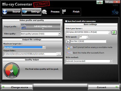 VSO Blu-ray Converter Ultimate 1.3.0.2