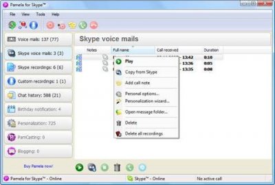 Pamela for Skype Basic 4.8.0.60