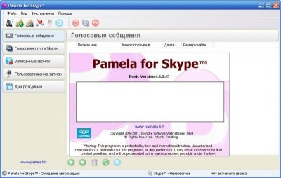 Pamela for Skype Basic 4.8.0.60