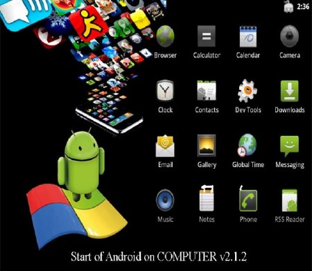 Start of Android on COMPUTER v2.1.2