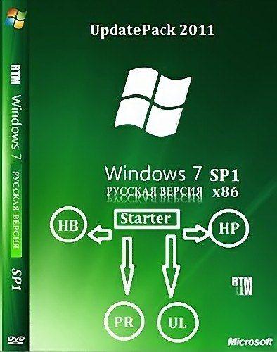 Microsoft Windows 7 Starter SP1 x86 RU Full UpdatePack 2011 "Chameleon"