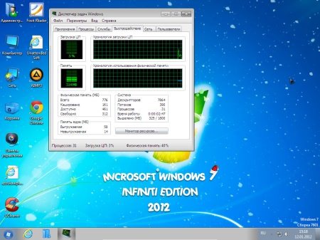 Windows 7 Ultimate Infiniti Edition x32 v3.0 Release 12.01.2012 (RUS)