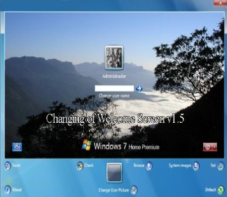Changing of Welcome Screen v1.5