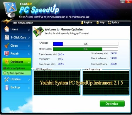Yeahbit System PC SpeedUp Instrument 2.1.5