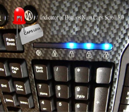Indicator of Buttons Num Caps Scroll 8.0