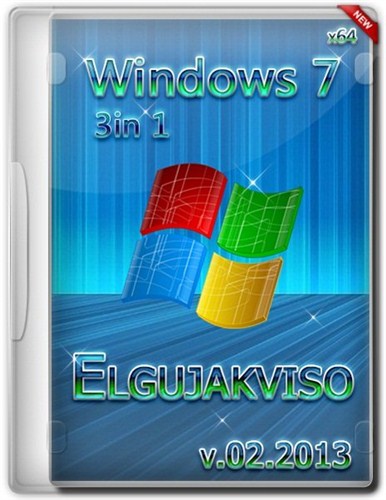 Windows 7 SP1 3in1 Elgujakviso Edition 02.2013 (x64/RUS)