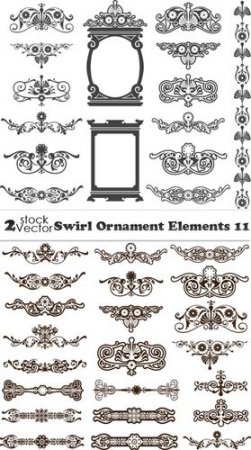 Vectors - Swirl Ornament Elements 11