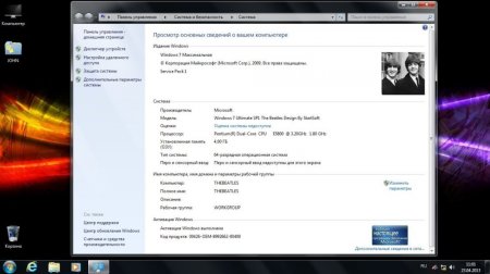 Windows 7 Ultimate SP1 The Beatles Design By StartSoft 23-24 (x86/x64)