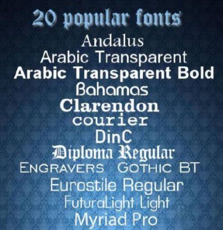 Fonts - 20 exclusive Roman fonts