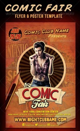 PSD - GraphicRiver Comic Faire Poster & Flyer Template