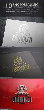 PSD - GraphicRiver 10 Photorealistic Logo Mock-Ups / Set 2