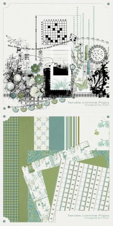 Scrap Set - Tendre comme Papa PNG and JPG Files