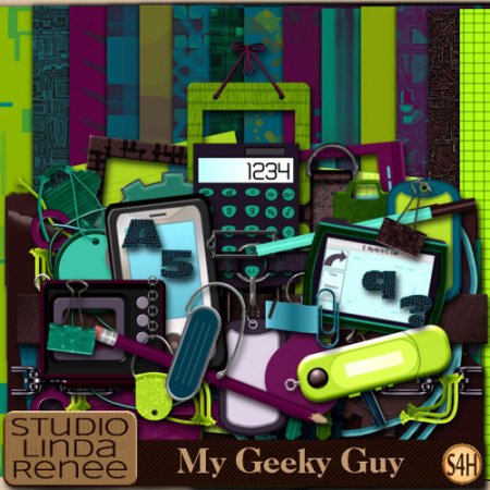 Scrap Set - My Geeky Guy PNG and JPG Files