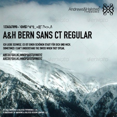 Fonts - GraphicRiver - A&H Bern Sans CT Regular