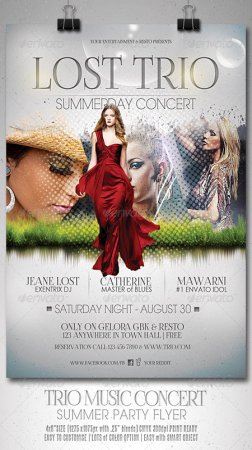 PSD - GraphicRiver Trio Music Concert Flyer