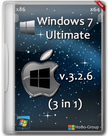 Windows 7 Ultimate SP1 3 in 1 by HoBo-Group 3.2.6 (x86/x64/RUS/2013)