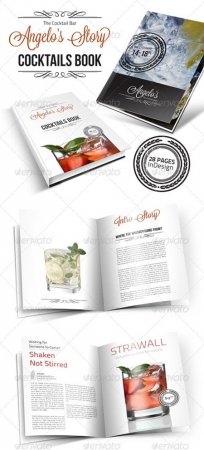 PSD - Cocktail Book Menu