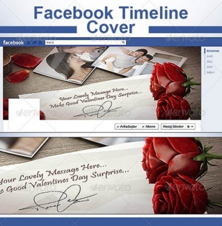 PSD - Valentines Facebook Timeline