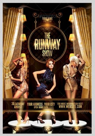 PSD - The Runway Show Flyer Template