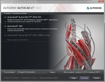 Autodesk AutoCAD LT 2014 SP1 by m0nkrus (x86/x64/RUS/ENG)