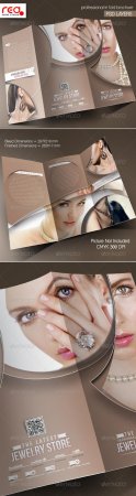 PSD - Jewelry Shop Trifold Brochure Template