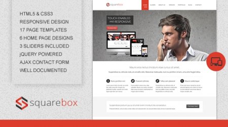 Templates - SquareBox  Responsive HTML Template