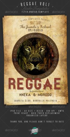 Reggae Vol.1 Flyer Poster Template