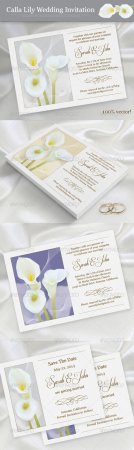 Calla Lily Wedding Invitation