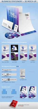 Business Stationery  3D Mock-Up