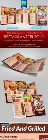 Tri-Fold Restaurant Menu Template