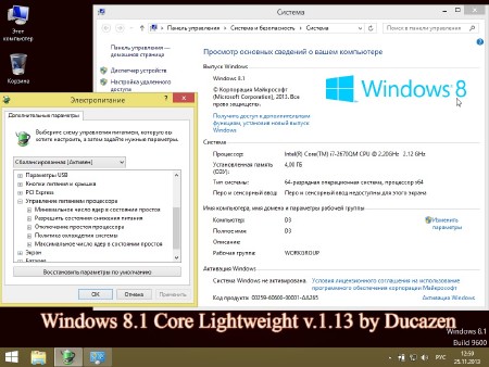 Windows 8.1 Core x64 Lightweight v.1.13 by Ducazen (RUS/2013)