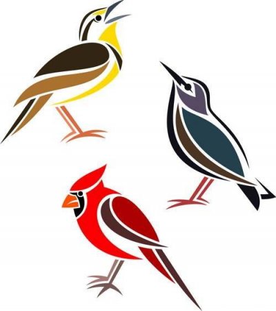 Stylized Birds II, 25xEPS