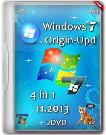 Windows 7 SP1 x86/x64 Ru 4 in 1 Origin-Upd 11.2013 by OVGorskiy 2DVD (RUS/2013)