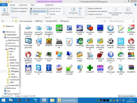   WinPE5 - TechAdmin 1.2 (x86/x64/RUS/2014)