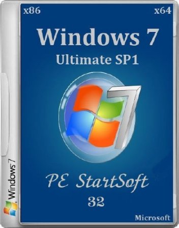 Windows 7 Ultimate SP1 PE StartSoft 32 (x86/x64/RUS/2014)