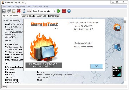 PassMark BurnInTest Pro 8.0 Build 1037