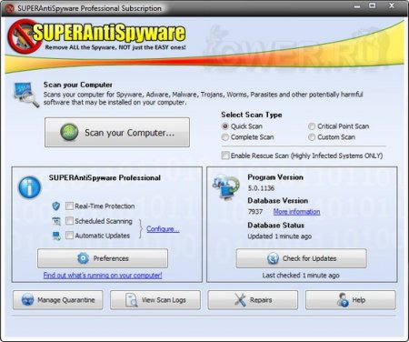 SUPERAntiSpyware Professional 5.0.1142